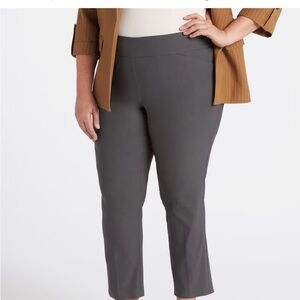 Tribal Charcoal Gray Harper Pull On Cropped Trousers, 18W